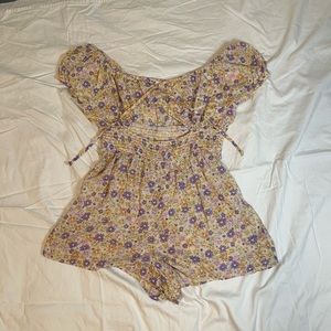 Retrod Short Floral Romper